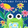 Welcome Friends Frog Flag 44" Tall