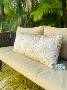  Rectangular Yellow/Lime Indoor & Outdoor Pillow