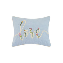  Love Embroidery Lumbar Pillow