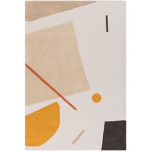  Modern Abstract Mustard Detail Area Rug
