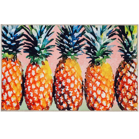 Tropical Pineapples Kitchen or Entrance Rug