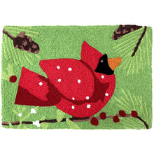  Bright Cardinal in Pine Tree, Entrance or Kitchen Rug