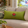 Feliz Navidad Green Lumbar, Size 12" x 26"