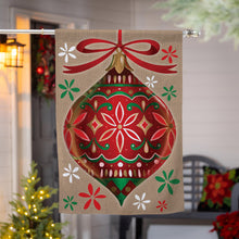  Christmas Ornament Burlap House Flag