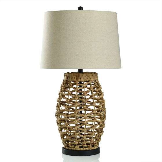 Natural Woven Lamp 30" Tall