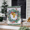 Christmas Wreath Garden Flag