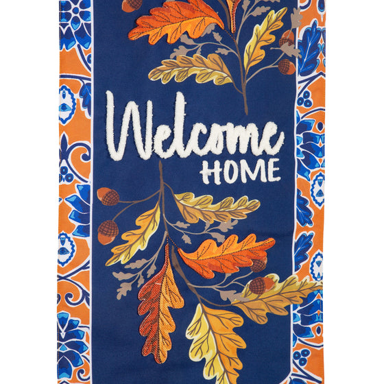 Fall Leaves Welcome Impression Textile