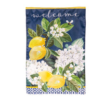  Hydrangea & Citrus Large Applique Flag