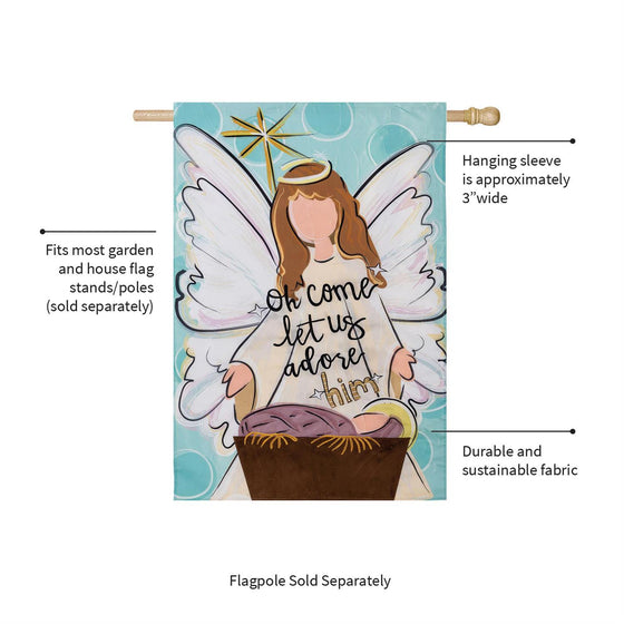 Christmas Angel House Flag