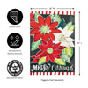 Holiday Poinsettia Applique Large House Flag