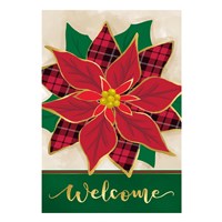  Welcome Poinsettia Flag