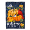Welcome Friends of Fall Applique Garden Flag