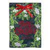 Merry Christmas Mistletoe House Flag