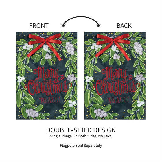 Merry Christmas Mistletoe Garden Flag