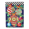 Happy Holidays Ornaments Applique Garden Flag