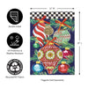 Happy Holidays Ornaments Applique Garden Flag
