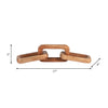 Triple Link Chain Brown Acacia wood, 17" Long