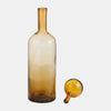 Amber Glass Bottle With Stopper, 20" Tall