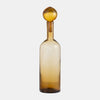 Amber Glass Bottle With Stopper, 20" Tall