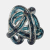 Blue Glass Knot 4"