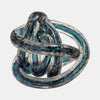 Blue Glass Knot 4"
