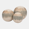 Set 3 Pearl Look Orb,  4", 5", 6"