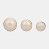 Set 3 Pearl Look Orb,  4", 5", 6"