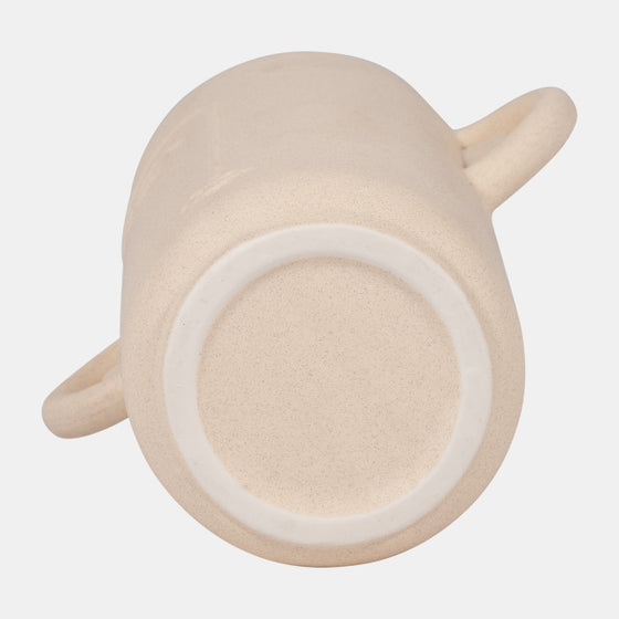 Ivory Face Vase, 10" Tall
