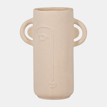  Ivory Face Vase, 10" Tall