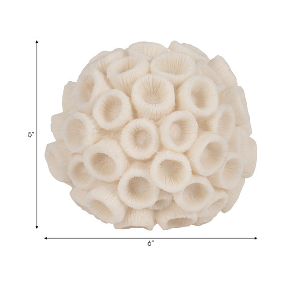 Coral Orb, 6" Round