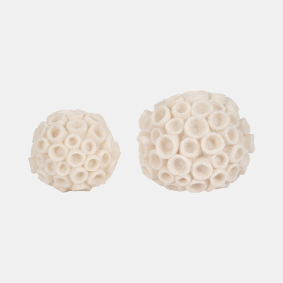 Coral Orb, 6" Round