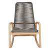 Teak Wood and Rope Rocking Chair, Indoor/Outdoor