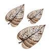 Metal Leaves Wall Décor, Set of 3 (33.75" Tallest)