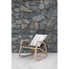 Teak Wood and Rope Rocking Chair, Indoor/Outdoor