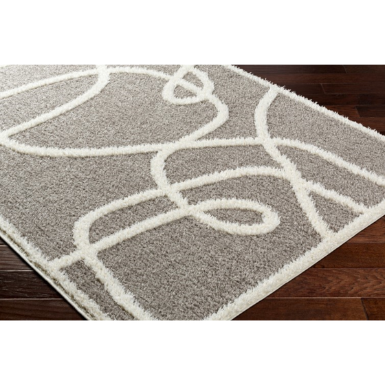 Gray & White Indoor Rug