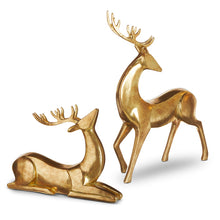  Set 2 Modern Gold Deer, 17" Tallest