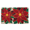 Welcome Poinsettia Entrance Mat