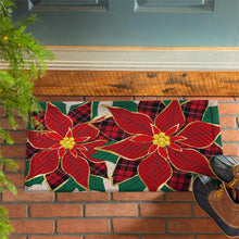  Welcome Poinsettia Entrance Mat