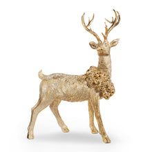  Standing Deer with Wreath Décor 29.5" Tall