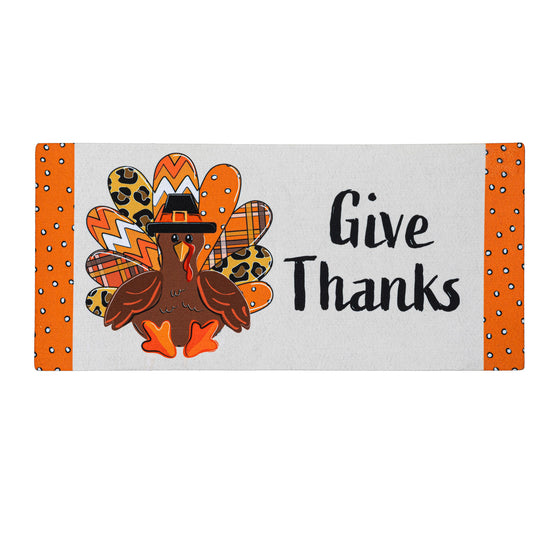 Give Thanks Patterned Turkey Sassafras Switch Mat