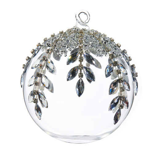Jeweled Crystal Ornament, 5" Round