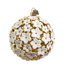  Blossom Flower Ball Ornament, 4" Diameter