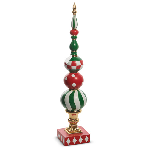 Traditional Colors Christmas Finial, 52" High