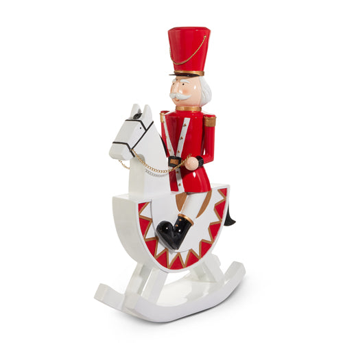 Nutcracker On Rocking Horse, 27.5" Tall