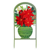 Poinsettias & Trees Christmas Stakes, Set 2, 22.5" Image
