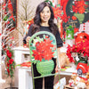 Poinsettias & Trees Christmas Stakes, Set 2, 22.5" Image
