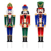 Nutcracker Metal Garden Stake, Set 3, 36" Tall