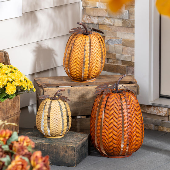 Nesting Pumpkins Statue,  Set 3