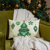 Christmas Green Tree Pillow, 16" Width