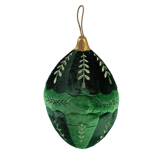 Green Ornament Shape Pillow, 13"